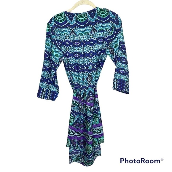 Anthropologie Maeve Ikat Frequencies Button Down Shirtdress Dress w/Belt - Picture 7 of 8